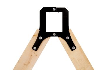 Image of CTS Targets 4x4 Folding Leg Bracket Stand, Black, 9.5in  L x 1in  W x 9.5in  H, NSN N CTS-FLBS-034