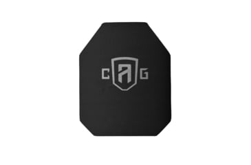 Image of Custom Armor Group AR1000 Rhino Coated Level III Stand Alone Steel Armor Plate, Shooters Cut, 10in x 12in, AR1000-FC-10X12