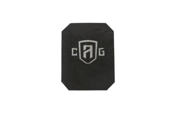 Image of Custom Armor Group AR500 Rhino Coated Level III Stand Alone Steel Armor Plate, Full Cut, 8in x 10in, AR500-FC-8X10
