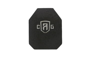 Image of Custom Armor Group AR500 Rhino Coated Level III Stand Alone Steel Armor Plate, Shooters Cut, 10in x 12in, AR500-FC-10X12
