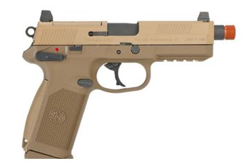 Image of Cybergun / Spartan Military &amp; Law Enforcement Herstal Licensed FNX-45 Tactical Airsoft Pistol, Gas Blowback, VFC, Dark Earth, Small, CB3A-FNX-TN01 / 200503