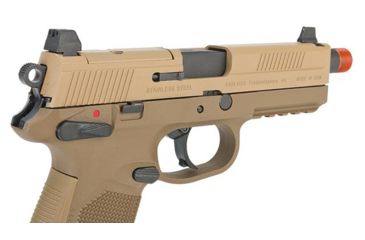 Image of Cybergun / Spartan Military &amp; Law Enforcement Herstal Licensed FNX-45 Tactical Airsoft Pistol, Gas Blowback, VFC, Dark Earth, Small, CB3A-FNX-TN01 / 200503
