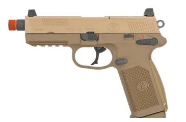 Image of Cybergun / Spartan Military &amp; Law Enforcement Herstal Licensed FNX-45 Tactical Airsoft Pistol, Gas Blowback, VFC, Dark Earth, Small, CB3A-FNX-TN01 / 200503