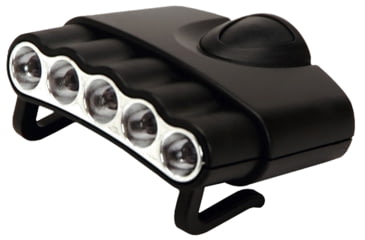 Image of CrossFire Orion 5-LED Hat Clip Light CR 2032 27 Lumens White LED, Black, CYC-HCPACK-W