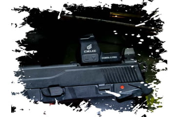 Image of Cyelee Optics Cobra X Pro Reflex Red Dot Sight, 1x24x17mm, 2 MOA Red Dot/26 MOA Circle, Black, X0044B18ZX