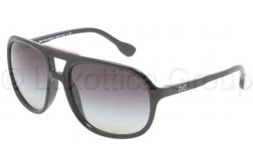 Image of D&amp;G DD 8076 Sunglasses, Black Frame / Gray Gradient Lenses, 501 8G 5817