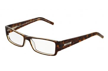 Image of D&amp;G DD 1150 Eyeglasses Styles - Havana On Transparent Frame w/Non-Rx 51 mm Diameter Lenses, 556-5115