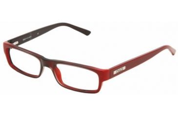 Image of DandG DD1156 Bifocal Eyeglasses, Top Red Grad Bordeaux On Black Frame w/ 52 mm Diameter Lenses, 815 5216