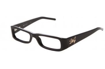 Image of D&amp;G DD1135-719-5116 Eyeglasses with Lined Bifocal Rx Prescription Lenses Black Frame / 51 mm Transparent Lenses