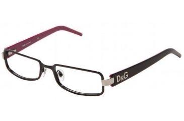 Image of D&amp;G DD5030-215-5217 Eyeglasses with Rx Prescription Lenses Gunmetal Frame / 52 mm Transparent Lenses / 135 mm Temple Length