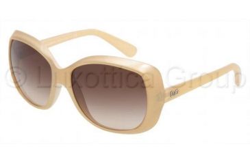Image of D&amp;G DD8075 Sunglasses with No-Line Progressive Rx Prescription Lenses DD8075-182313-5816 - Lens Diameter: 58 mm, Frame Color: Metal Beige Transparent On Beige
