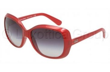 Image of D&amp;G DD8075 Sunglasses with No-Line Progressive Rx Prescription Lenses DD8075-18248G-5816 - Lens Diameter: 58 mm, Frame Color: Metal Red Transparent On Red