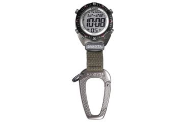 Image of Dakota Watches Digital Outdoor Sport Clip Watch, Silver/Khaki 4014380