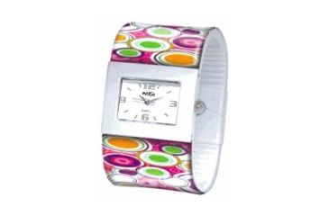 Image of Dakota Watches Fashion Cuff, White Dial, Circle Cuff 2939-4