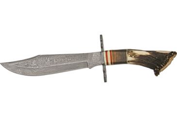 Image of Damascus Crown Stag Hunter Fixed Knife DM1042
