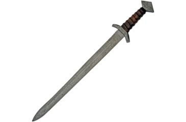 Image of Damascus Damascus Sword Wire Wrap, 27.5 unsharpened Damascus steel blade, Wood handle, DM-5021