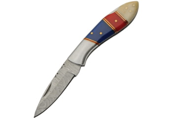 Image of Damascus Lockback Red Blue