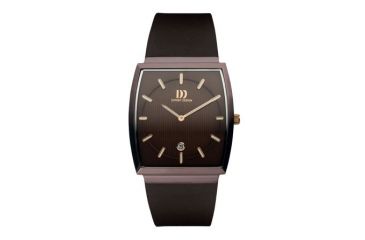 Image of Danish Design Iq17q900 Stainless Steel Mens Watch - Black Leather Band, Black SS Case, Black Face