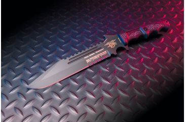 Image of Dark Operations Knives Paul Basal "Shadow" Navy Seal Combat Fixed Blade w/ Sheath, TICN Finish, Black DOH114