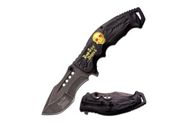 Image of Dark Side Blades Folding Blade, 3.5in, Stainless Steel Blade, Two-Tone Aluminum Handle DS-A044YL