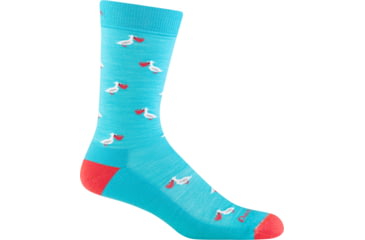 Image of Darn Tough Pelican Crew Lightweight with Cushion Socks - Mens, Teal, X-Large, 6099_TEAL_XL_DARN