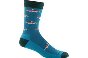 Image of Darn Tough Spey Fly Crew Lightweight with Cushion Socks - Mens, Cascade, Large, 6085-CASCADE-L-DARN
