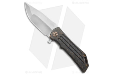 Image of Darrel Ralph Designs DDR Level 2 Dominator Flipper Folding Knife, 3.75in, CPM S35VN, Clip Point Blade, Carbon Fiber, Black/Copper Handle, Black/Copper/Gray, 8.375 inch, BHQ-72092