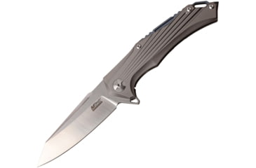 Image of Darrel Ralph Dominator CF Blue Flag Bowie Folding Knife, 3.5in Two-Tone Finish S35Vn SS Blade, Carbon Fiber, DR025