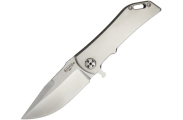 Image of Darrel Ralph Dominator Framelock Knife, 4.25in Closed, 3.25in Satin S35VN SS Drop Point Blade, Satin Titanium Handle, DOM FLAT BOWIE