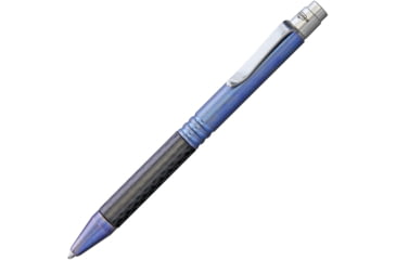 Image of Darrel Ralph Go Pen Tiium Blue Cf, 5in Overall, Pocket Clip, Blue Finish Titanium And Carbon Fiber Handle, PEN CF TI BLUE