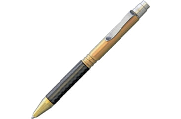 Image of Darrel Ralph Tiium Tactical Pen Gold, 5in Overall, Pocket Clip, Gold Finish Titanium And Carbon Fiber Handle, PEN CF TI GOLD