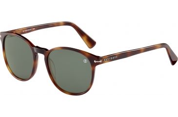 Image of Davidoff 97140 Sunglasses, Brown Havana Frame, Green Lens, 97140-6311