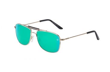Image of Davidoff 97345 Sunglasses, Gold Frame, Grey Green Mirror Lens, 97345-600