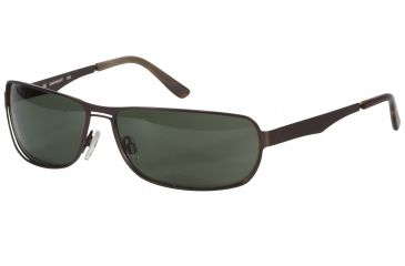 Image of Davidoff 97321 Single Vision Prescription Sunglasses - Brown Frame and Grey Green Lens 97321-507SV