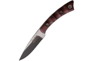 Image of Dawson Knives Angler Specter Knife, 3 Specter finish CPM-3V carbon steel blade, Black and red sculpted G10 handle, DW02640