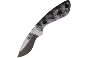 Image of Dawson Knives Pequeno 3V Specter Knife, 3.25 Specter finish CPM-3V carbon steel blade, Black and white sculpted G10 handle, DW60078