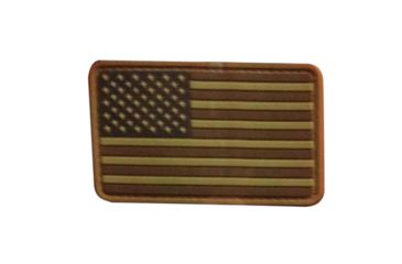 Image of DDT Rubber Morale Patch, Flag, Tan DDT50101