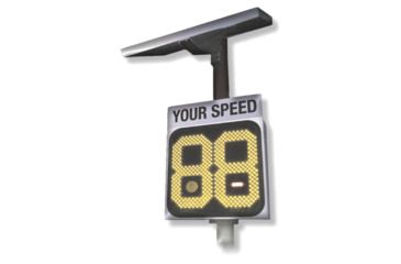 Image of Decatur Electronics OnSite Pole Sign Solar Powered Radar, Amber, OS75MXSOLAM