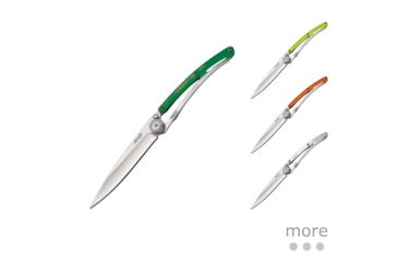 Image of Deejo LinerLock 420 Stainless Steel Knife w/ Transluscent Blade