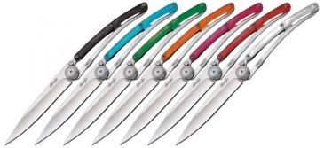 Image of Deejo LinerLock 420 Stainless Steel Knife w/ Transluscent Blade