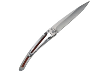 Image of Deejo Tattoo Linerlock 37g Illusion Folding Knife, 3.75in Z40C13 SS Blade, Pocket Clip, Illusion Blade Tattoo, Coralwood Front, 1CB042