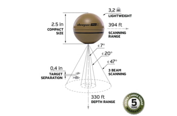 Image of Deeper Smart Chirp 2.0 Fishfinder, Desert Sand, ITGAM0996