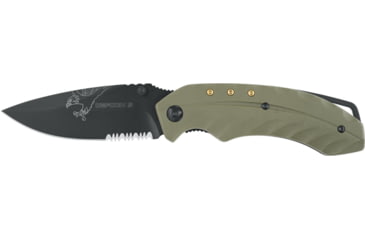 Image of Defcon 5 Foxtrot Tactical Folding Knife, 3.34in, SS 8Cr13MOV, SS PTFE Coated Blade, GFN Handle, Green, D5-K006