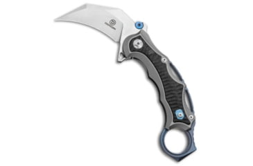 Image of Defcon Blade Works Defcon Blade Works JK Karambit Knife Black G-10/Ti 2.5&quot; Satin TF5221, Black, CPM S35VN, adult, BHQ-93416