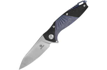 Image of Defcon JK Mako Framelock Folding Knife, Blue, Blue stonewash finish titanium handle with carbon , TF 5290-3