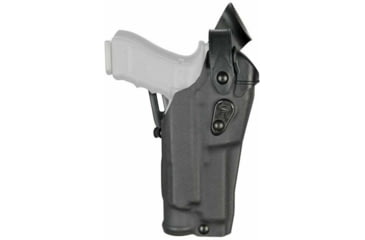 Image of Safariland Model 6360RDS ALS/SLS Mid-Ride Level-III Duty Holster, Glock 34/35, SureFire X300U, Right, STX Plain, Black, 6360RDS-6832-411