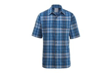 Image of Demo,Woolrich Men's Keep It Moving Short Sleeve Classic Shirt, Mountain Blue, L, 6386-MOL-DEMO