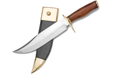 Image of Denix Early American Bowie Fixed Blade Knife, 15 7/8in Overall, 9 3/4in Carbon Steel Clip Point Bowie Blade, Wood, 07-101