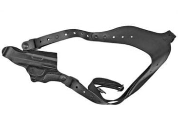 Image of DeSantis C.E.O. Half Harness, Leather, Ambidextrous, Plain, Black, A14BZWRZ0
