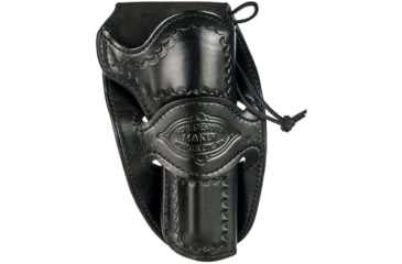 Image of DeSantis Desperado Leather Belt Holster, Colt SAA 4 3/4in, Ruger Vaquero 4 3/4in, Left Hand, Lined, Black, 088BD54Z0